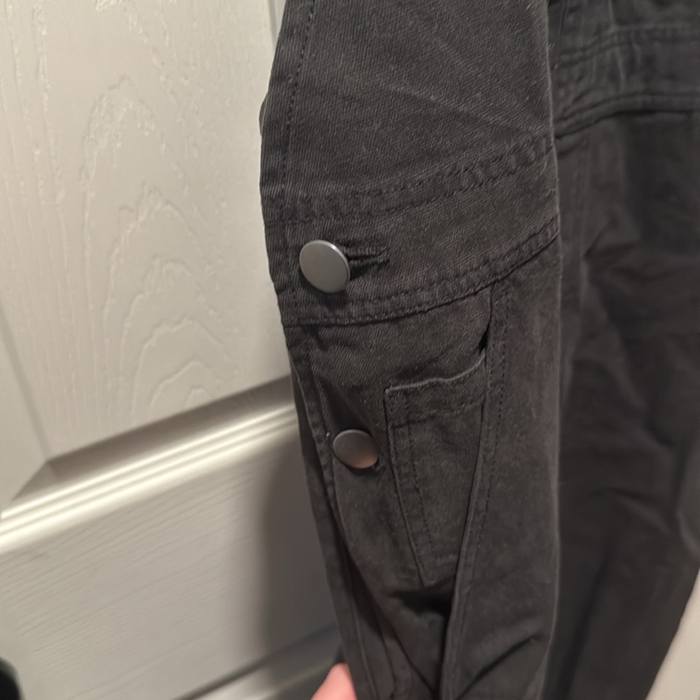 Matty M Women's Black Denim Overalls - Picture 5 of 5